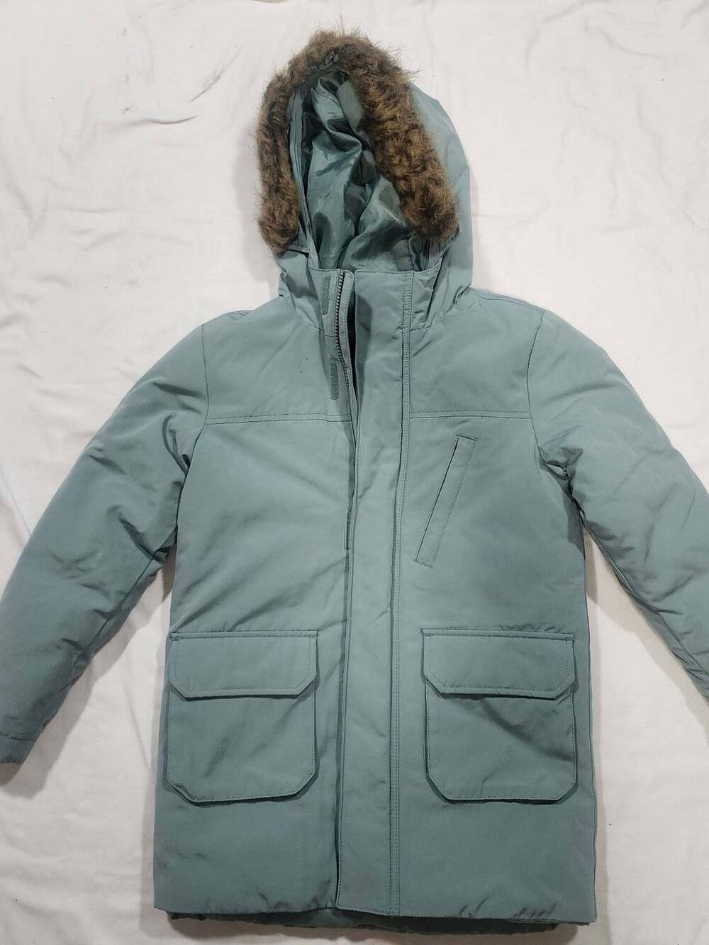 Swiss Tech Faux Fur Trim Parka Jacket